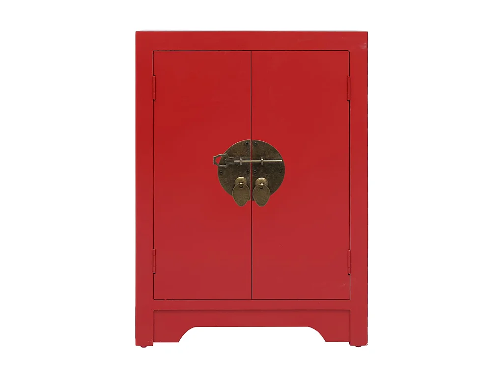 Table de chevet Rouge 38 x 28 x 52 cm Bois de Paulownia
