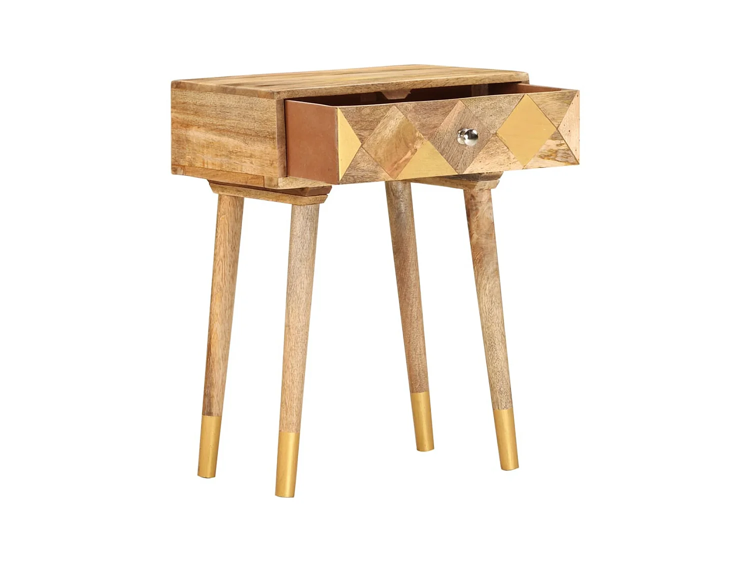 Comodino 43 x 30 x 58 cm Legno massello di mango
