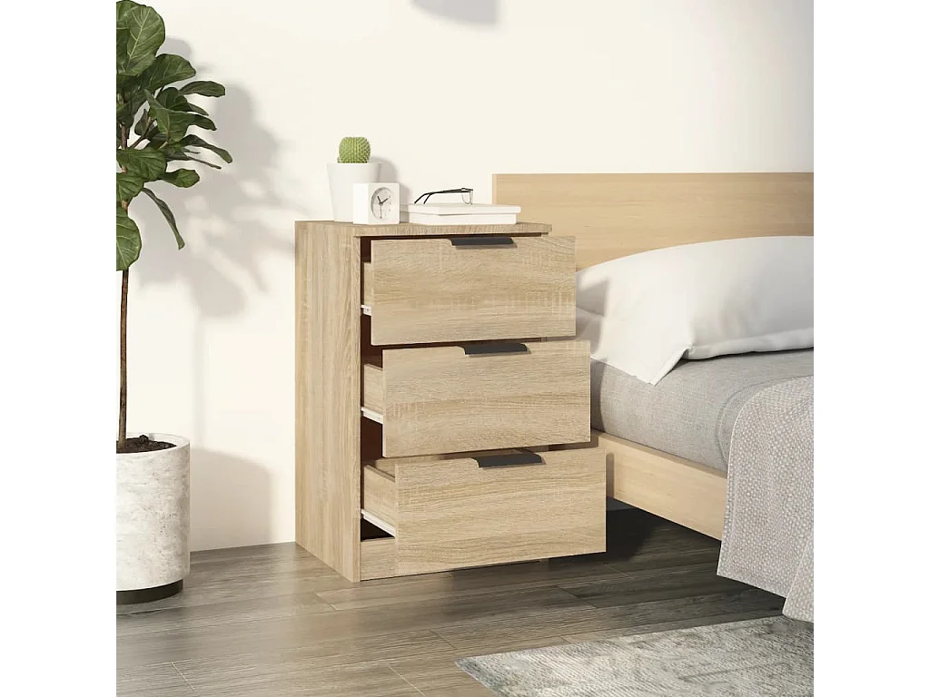 Comodini 2 pz Rovere Sonoma 40x36x65 cm