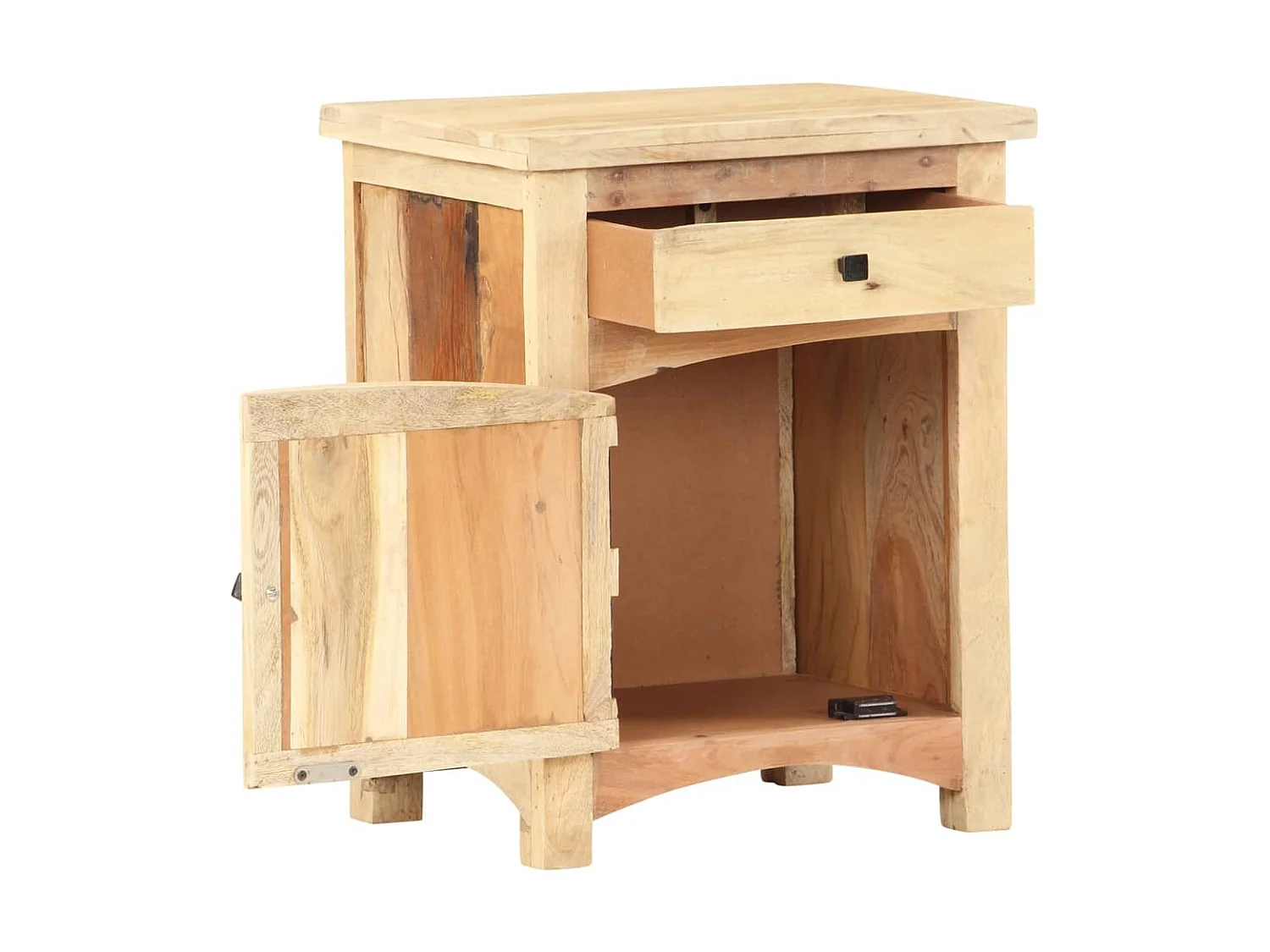 Nachtkastje 40 x 30 x 50 cm Massief hergebruikt hout