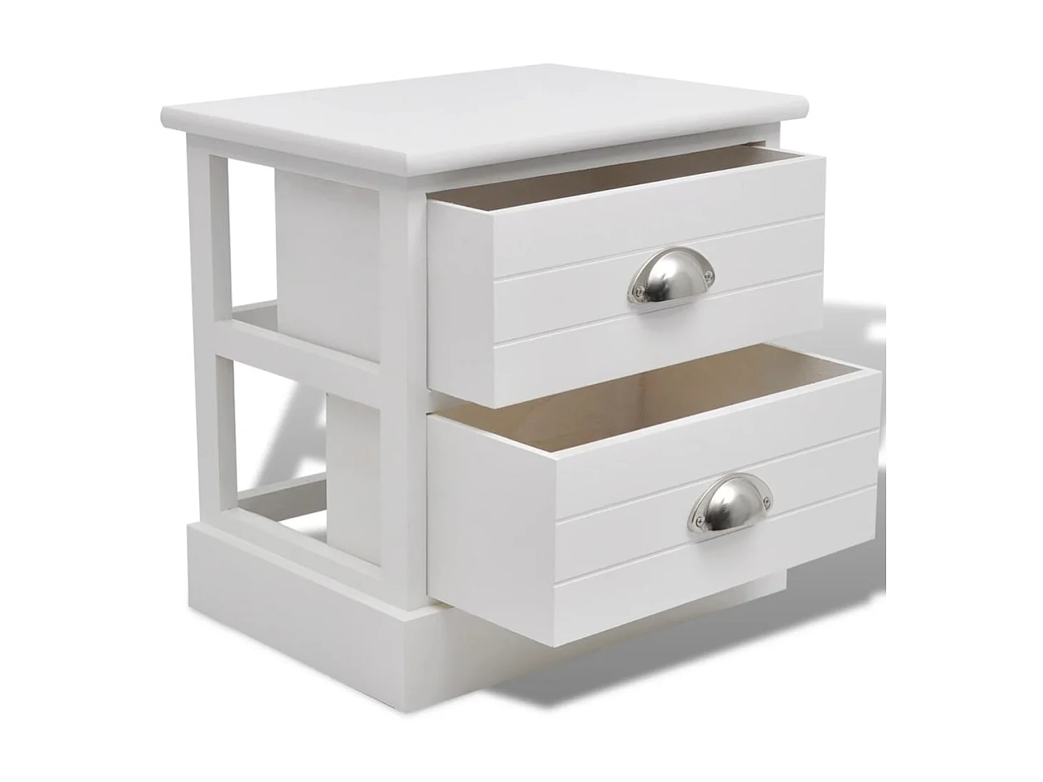 Table de chevet 2 pcs Blanc