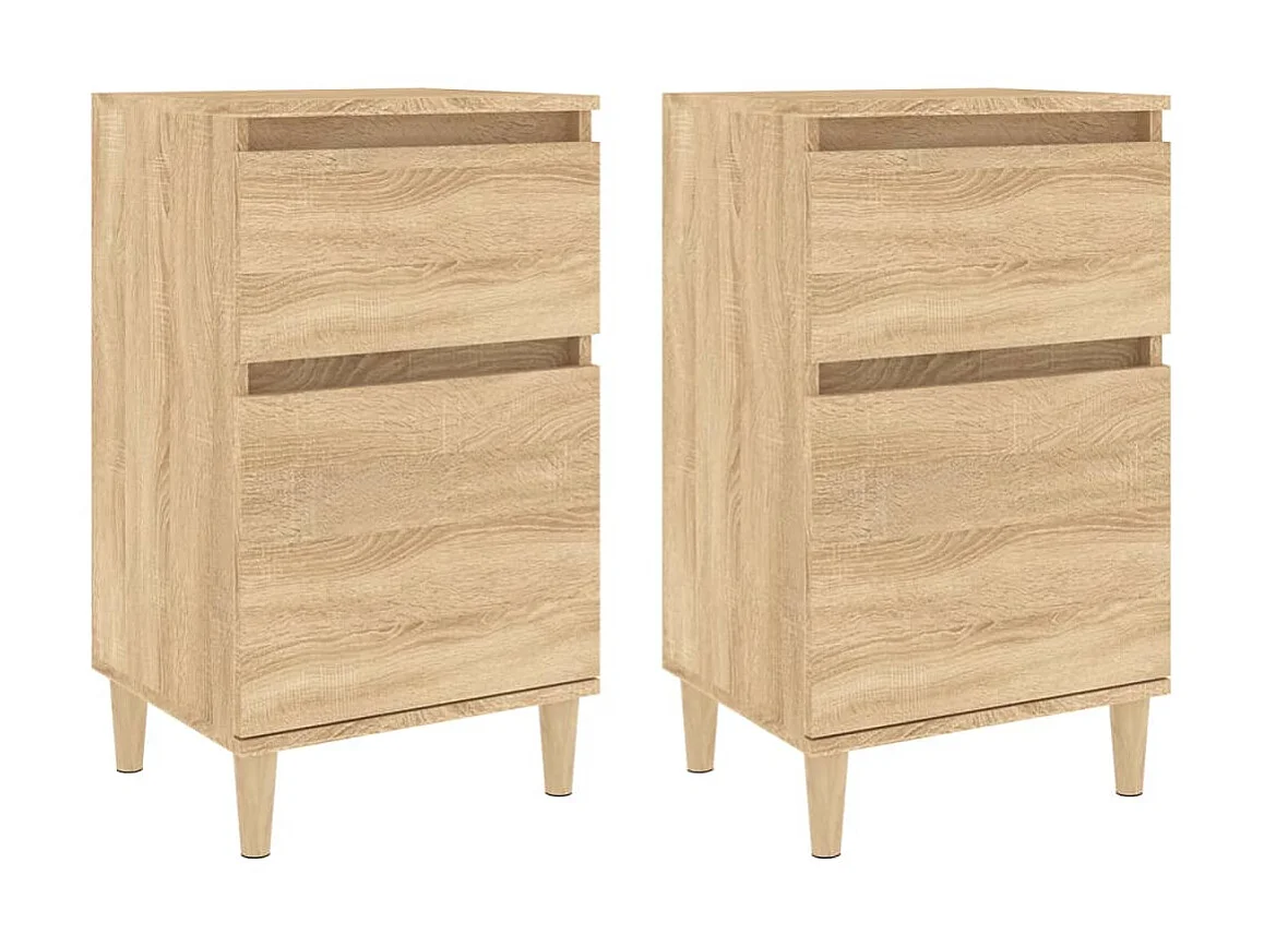 Tables de chevet 2 pcs chêne sonoma 40x35x70 cm