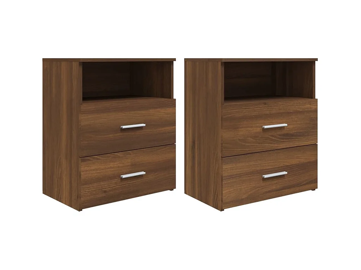 Tables de chevet 2 pcs Chêne marron 50x32x60 cm