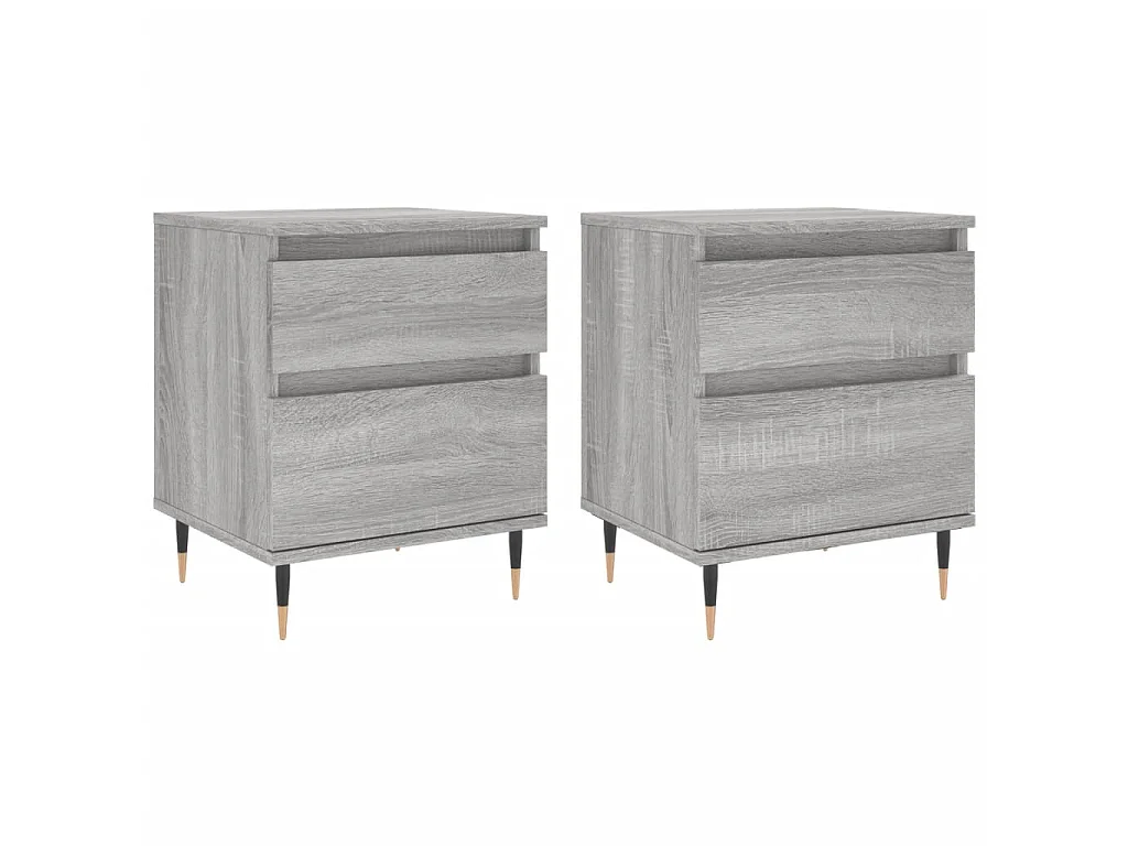 Tables de chevet 2 pcs sonoma gris 40x35x50 cm bois ingénierie