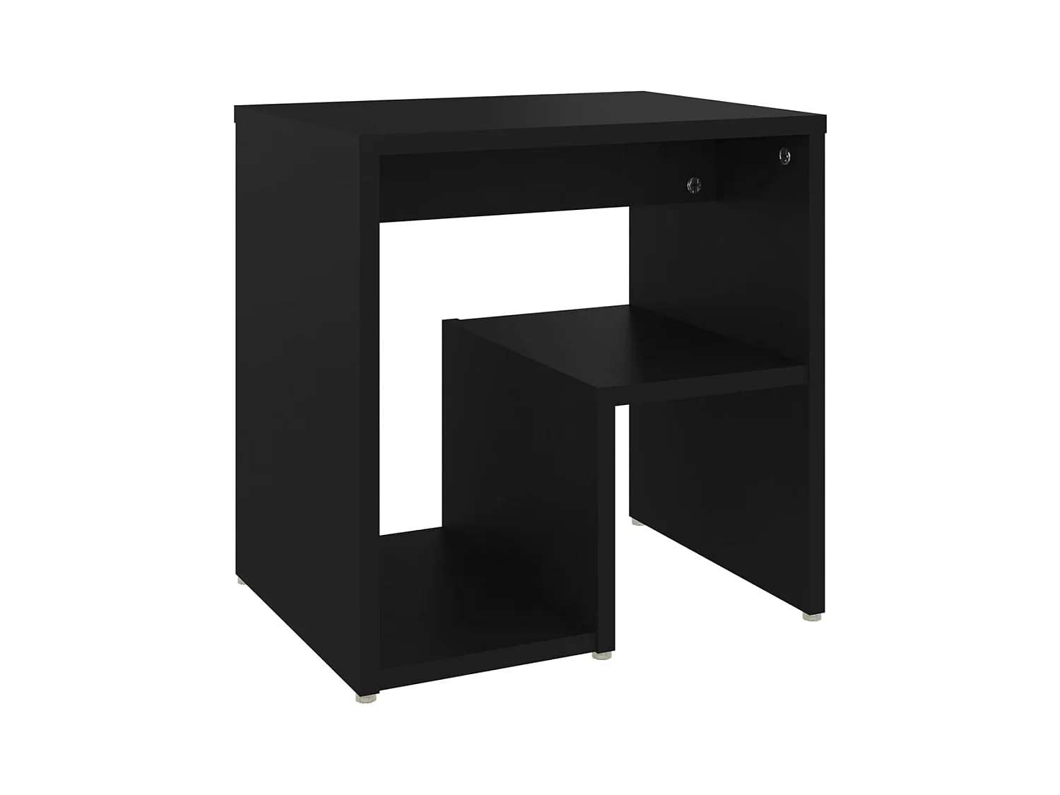 Comodino Nero 40x30x40 cm Truciolare