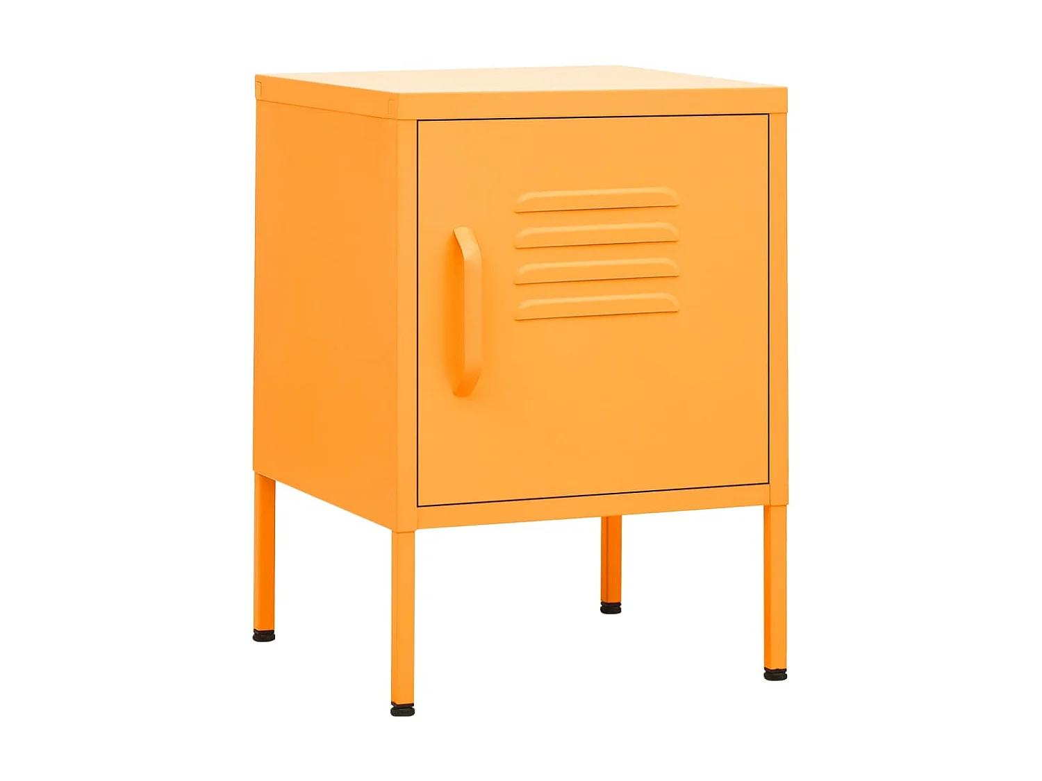 Table de chevet Jaune moutarde 35x35x51 cm Acier