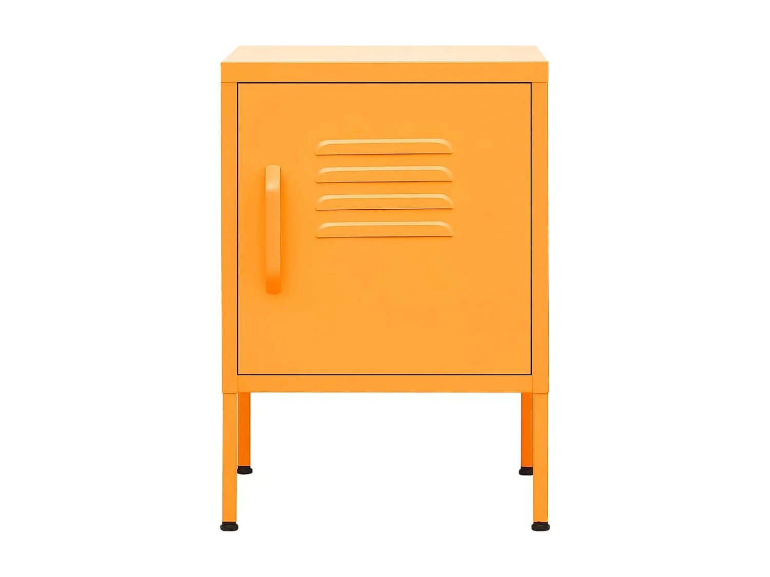 Table de chevet Jaune moutarde 35x35x51 cm Acier