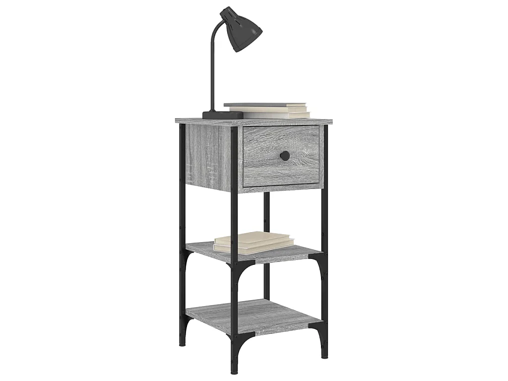 Tables de chevet 2 pcs sonoma gris 34x36x70 cm bois ingénierie