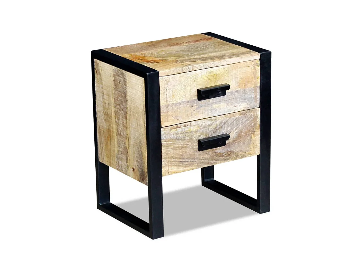 Bijzettafel met 2 laden 43 x 33 x 51 cm Massief mangohout