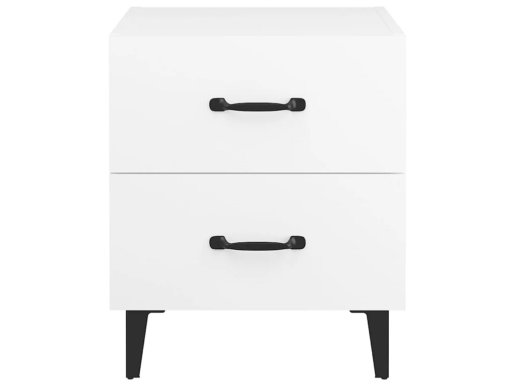 Tables de chevet 2 pcs Blanc 40x35x47,5 cm