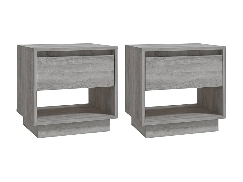 Tables de chevet 2 pcs Sonoma gris 45x34x44 cm Aggloméré