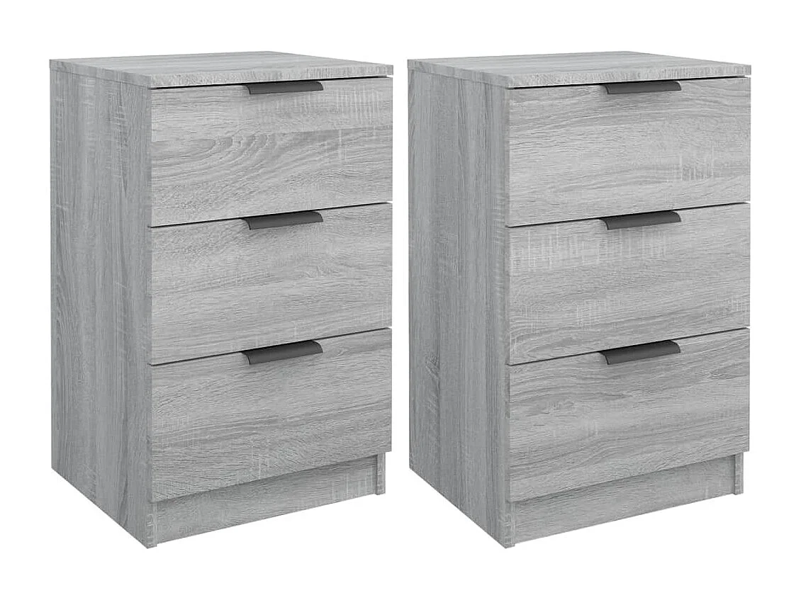 Tables de chevet 2 pcs Sonoma gris 40x36x65 cm