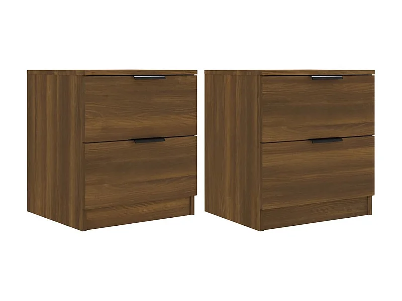 Tables de chevet 2 pcs Chêne marron Bois d'ingénierie
