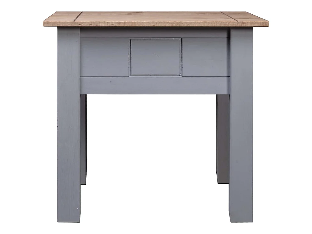 Table de chevet Gris 50,5x50,5x52,5 cm Pin Gamme Panama