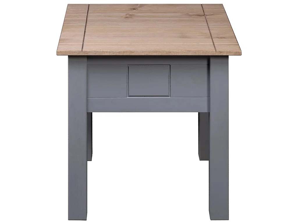 Table de chevet Gris 50,5x50,5x52,5 cm Pin Gamme Panama
