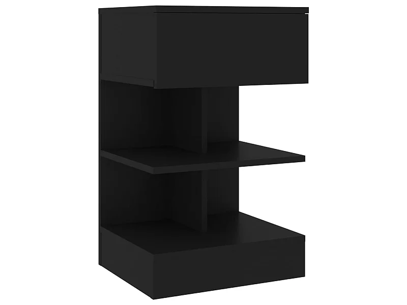 Table de chevet Noir 40x35x65 cm Aggloméré