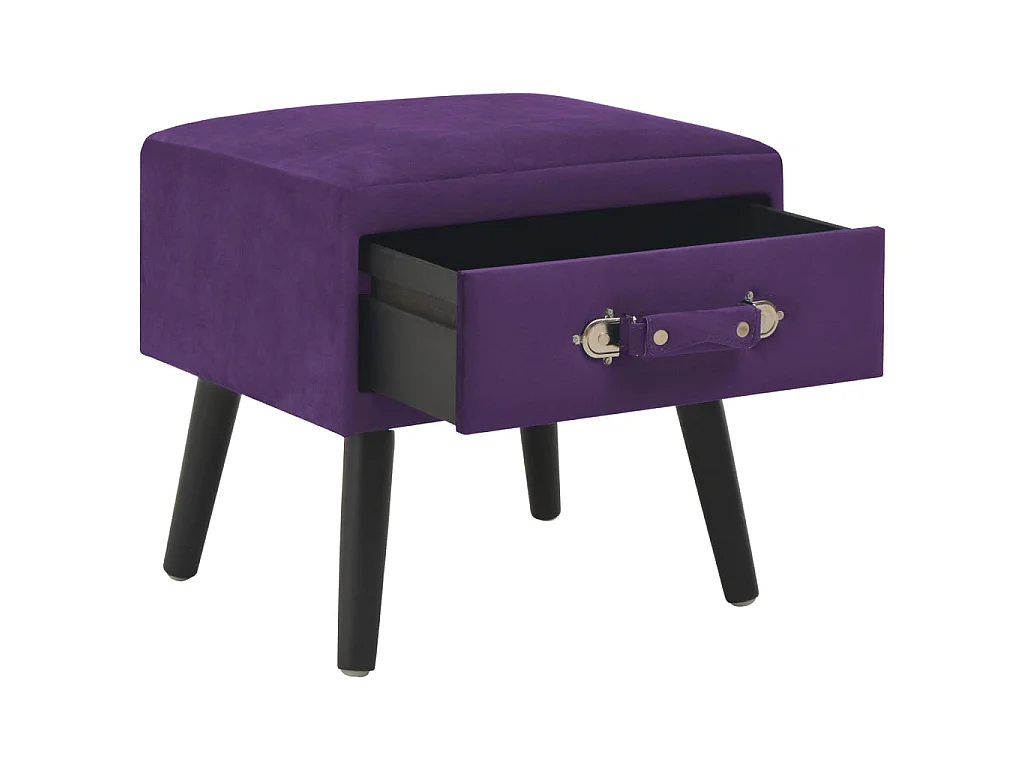 Mesas de cabeceira 2 unidades Roxo escuro 40x35x40 cm Veludo