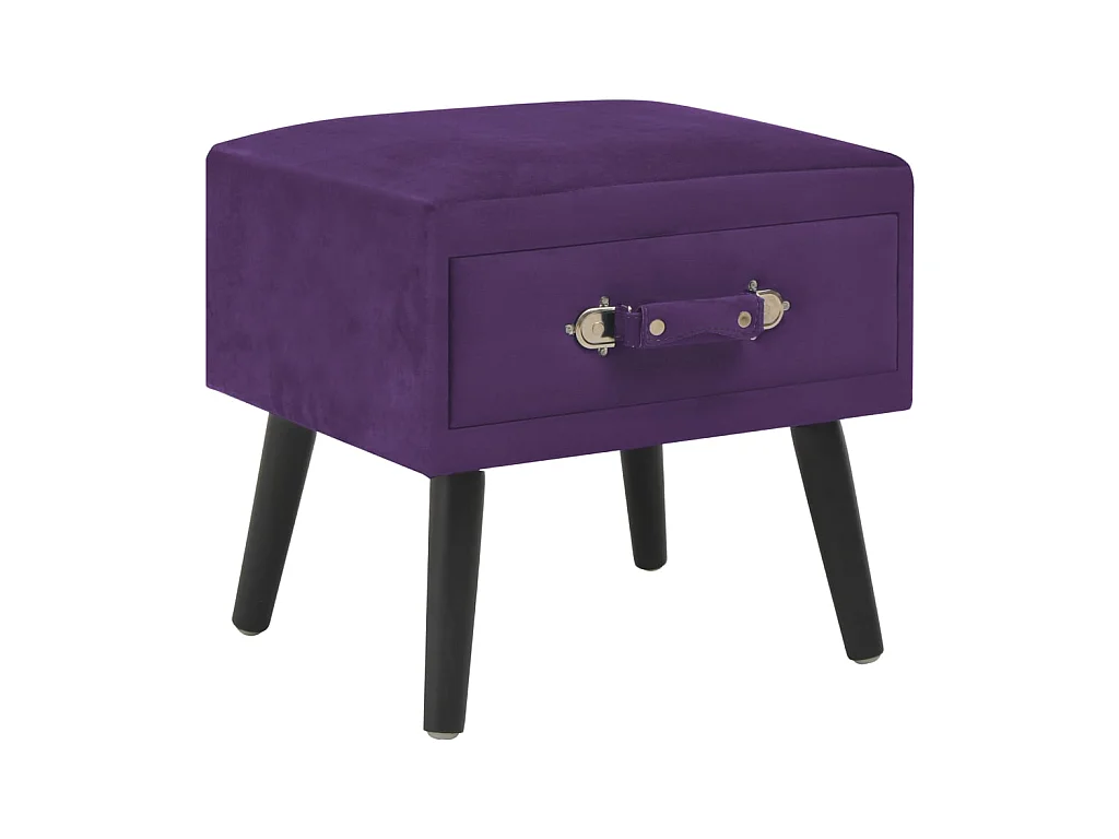 Tables de chevet 2 pcs Violet foncé 40x35x40 cm Velours