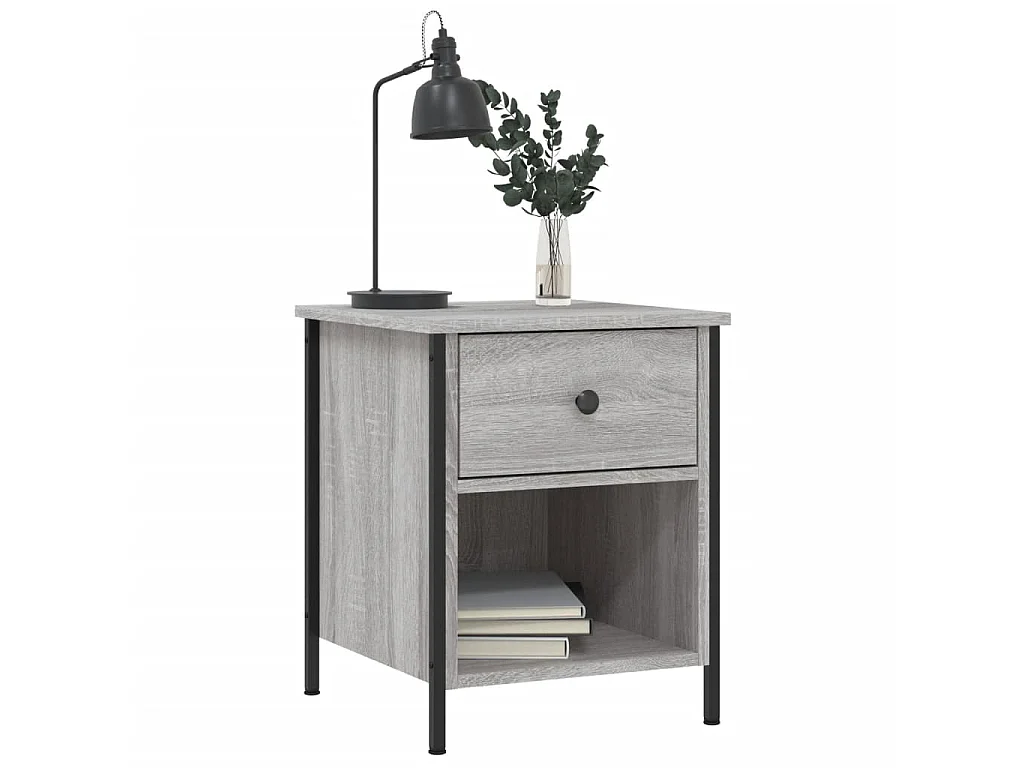 Tables de chevet 2 pcs sonoma gris 40x42x50cm bois d'ingénierie