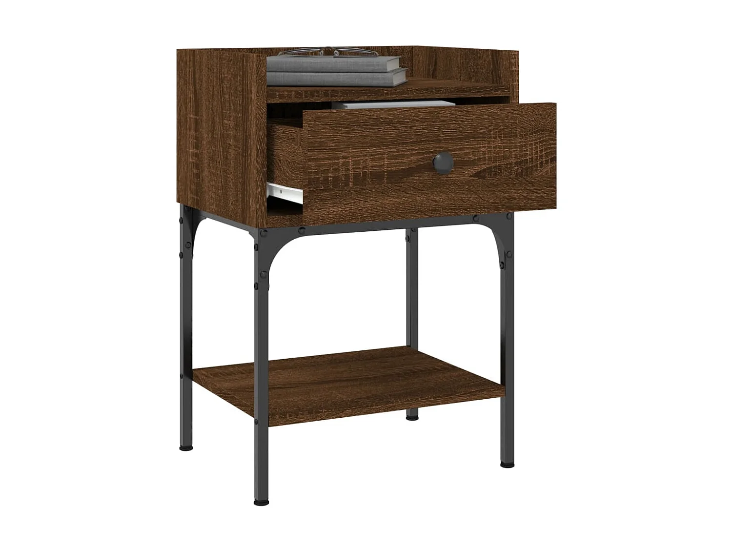 Comodini 2 pezzi in rovere marrone 40,5x31x60 cm in MDF