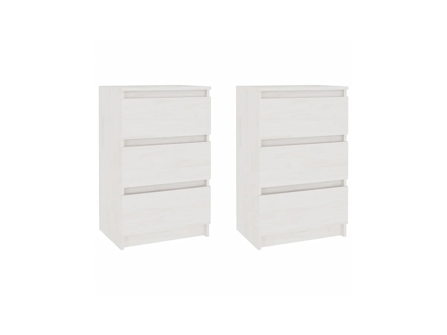 Tables de chevet 2 pcs Blanc 40x29,5x64 cm Bois de pin solide
