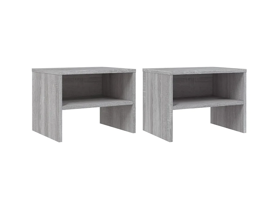 Tables de chevet 2 pcs Sonoma gris 40x30x30cm Bois d'ingénierie