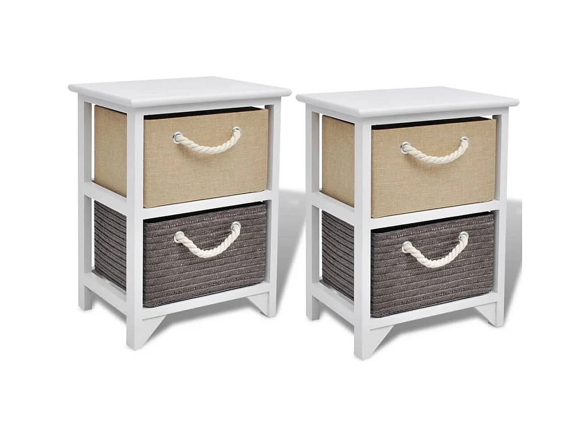Table de chevet 2 pcs Bois