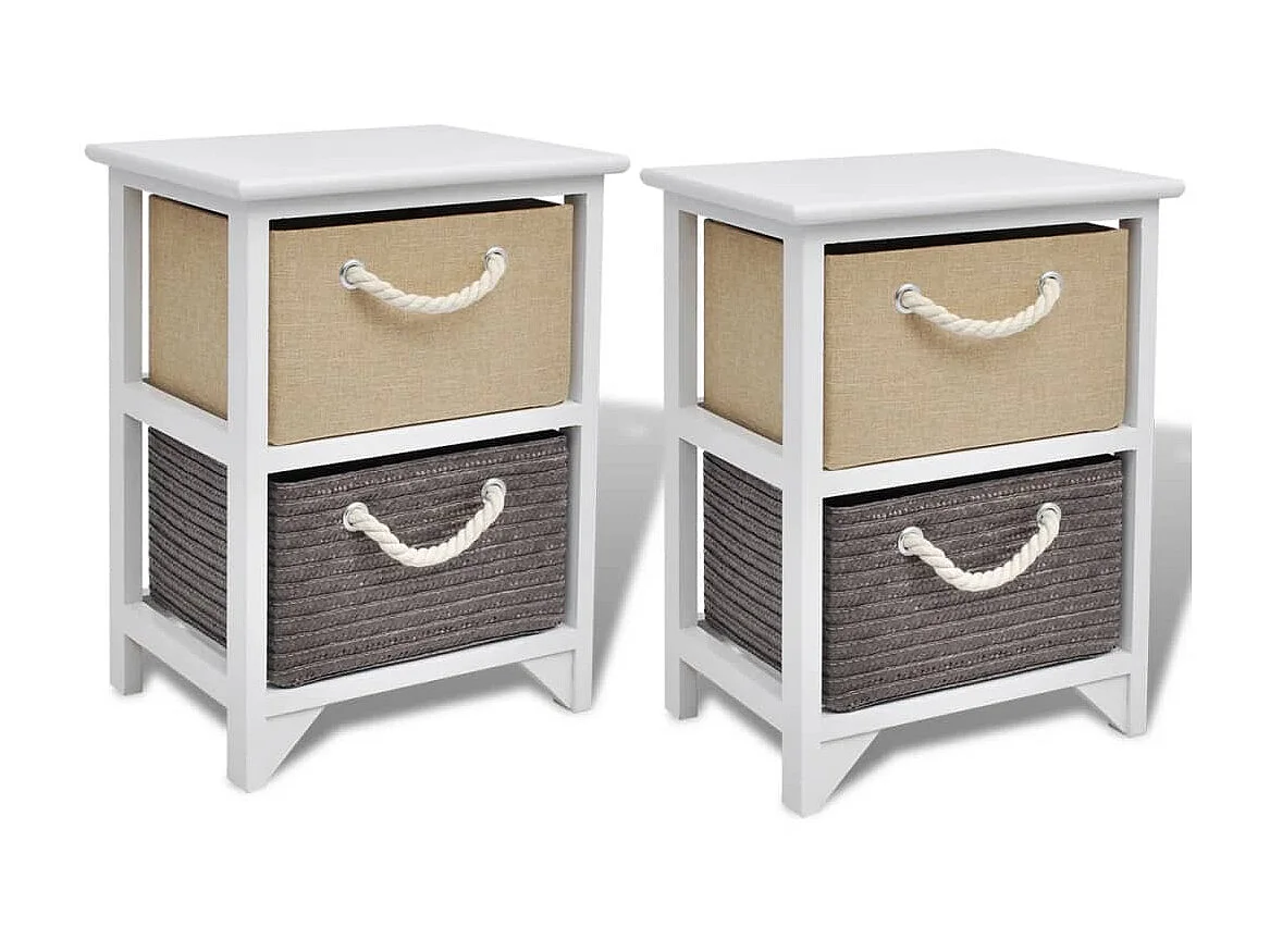 Table de chevet 2 pcs Bois