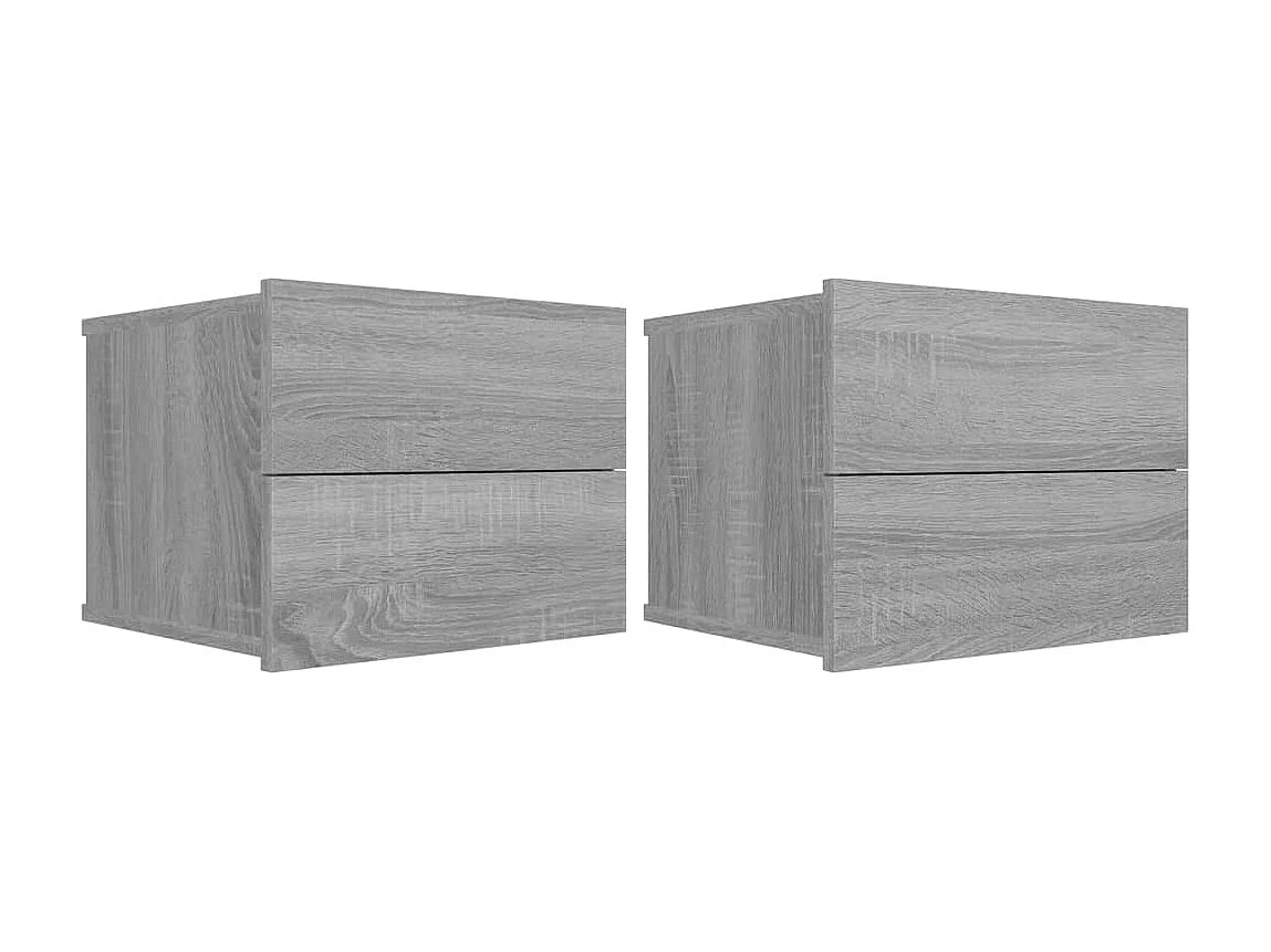 Tables de chevet 2 pcs Sonoma gris 40x30x30cm Bois d'ingénierie