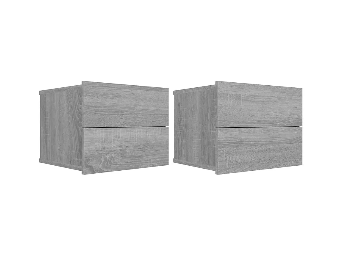 Tables de chevet 2 pcs Sonoma gris 40x30x30cm Bois d'ingénierie