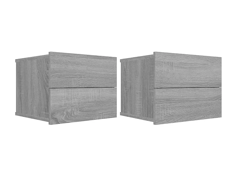 Tables de chevet 2 pcs Sonoma gris 40x30x30cm Bois d'ingénierie