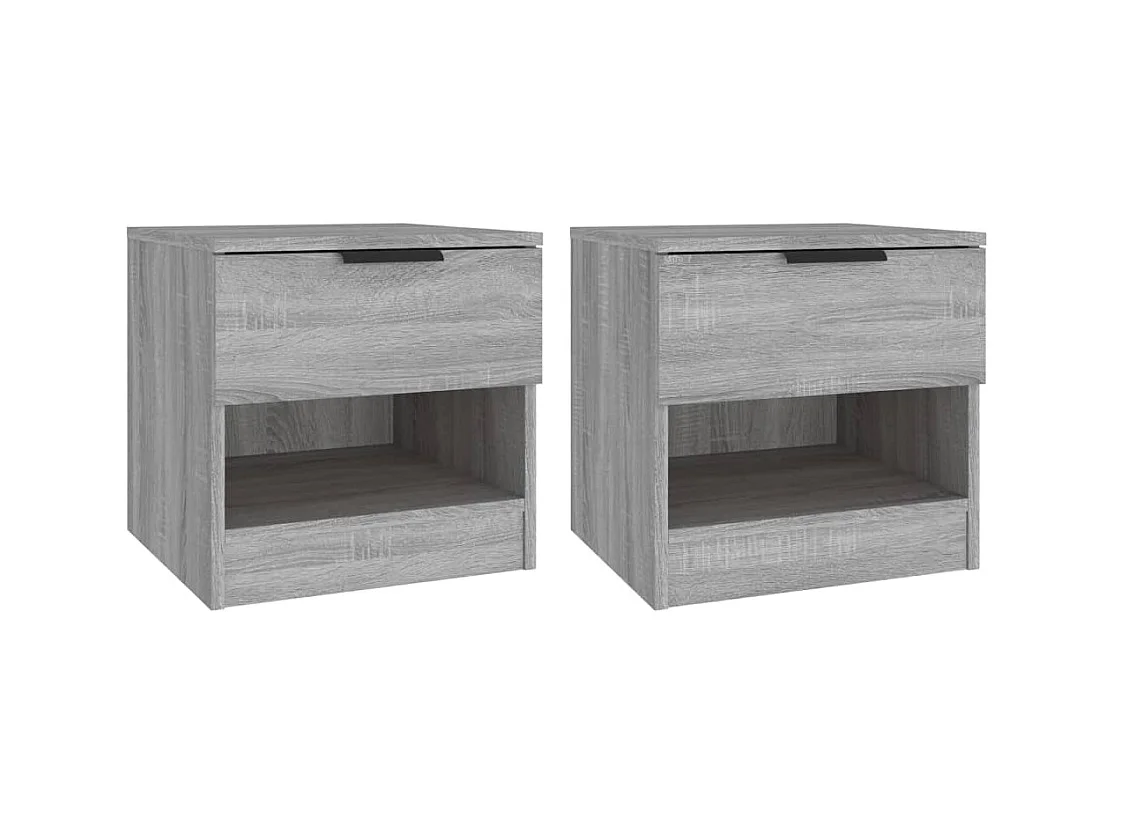 Tables de chevet 2 pcs Sonoma gris Bois d'ingénierie