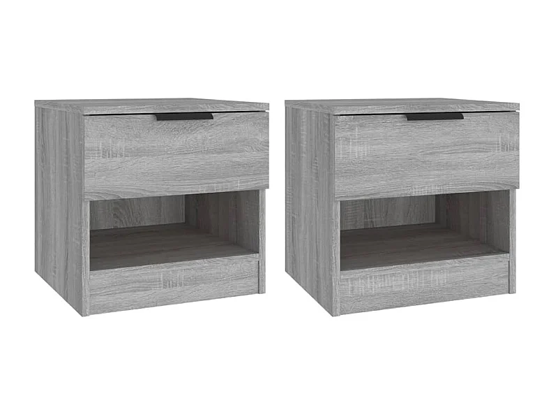 Tables de chevet 2 pcs Sonoma gris Bois d'ingénierie