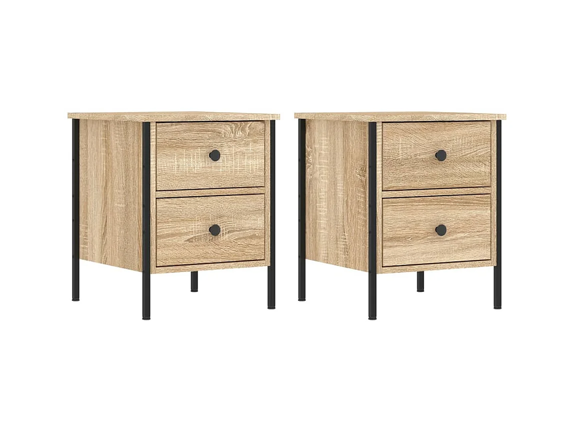 Tables de chevet 2 pcs chêne sonoma 40x42x50 cm bois ingénierie