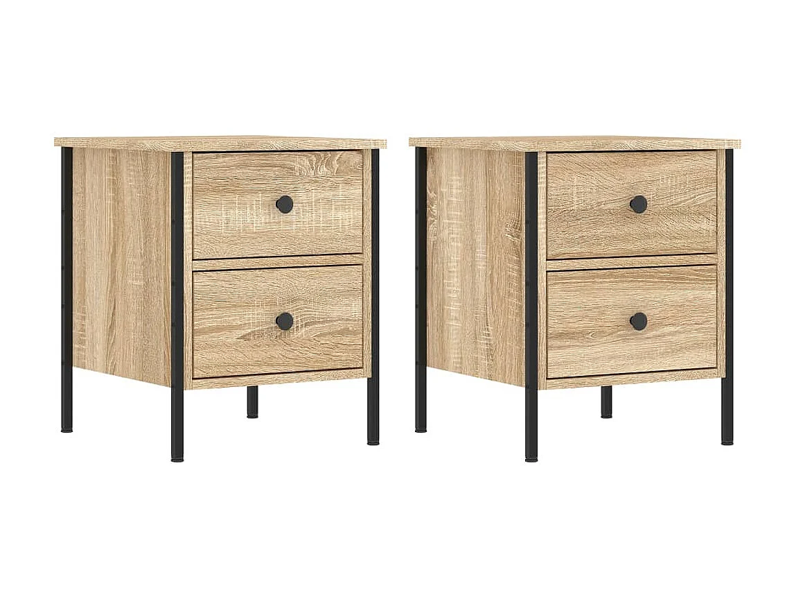 Tables de chevet 2 pcs chêne sonoma 40x42x50 cm bois ingénierie