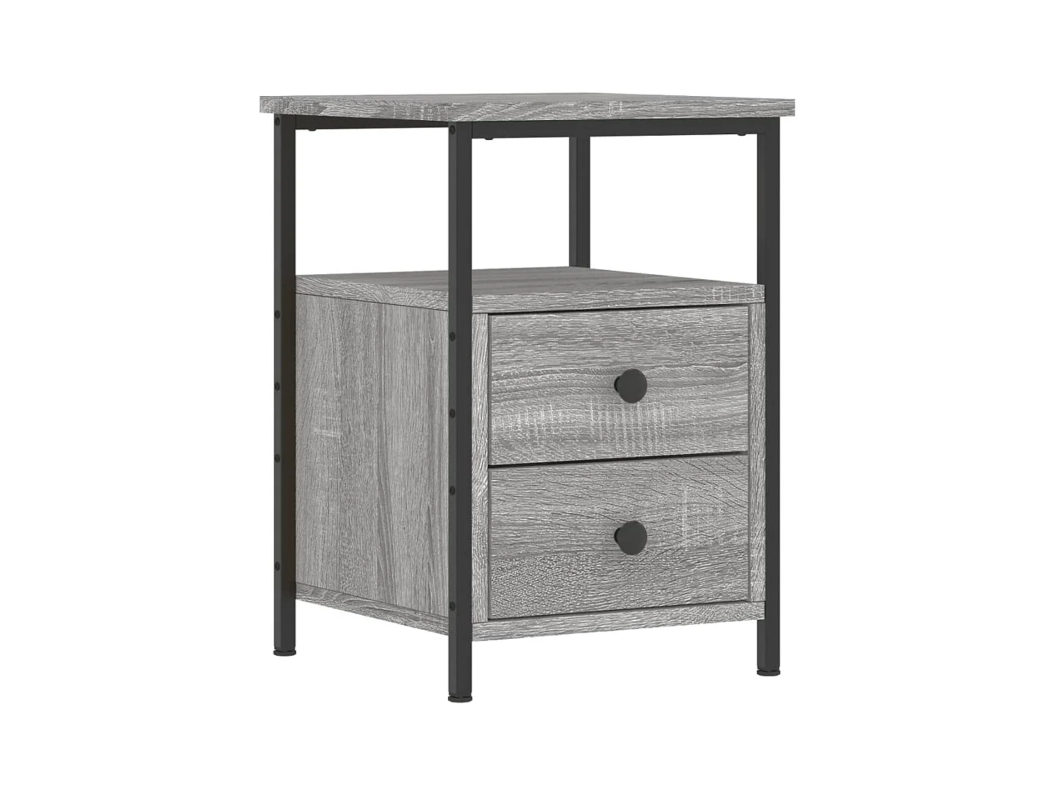 Table de chevet sonoma gris 34x35,5x50 cm bois d'ingénierie
