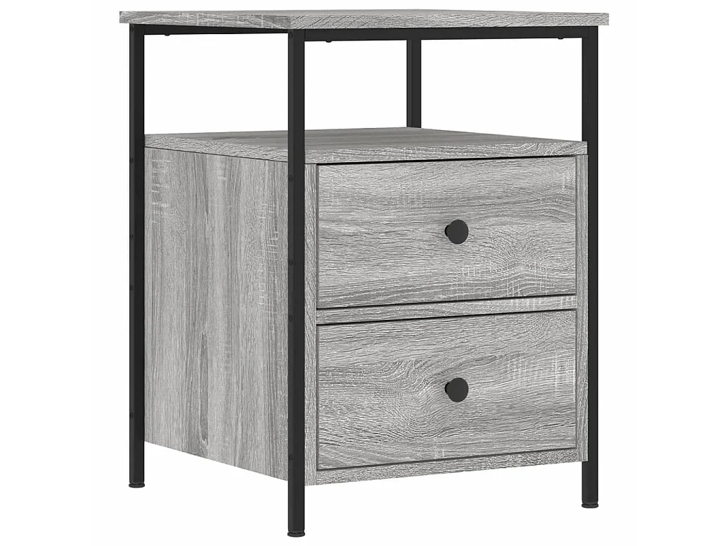 Table de chevet sonoma gris 44x45x60 cm bois d'ingénierie