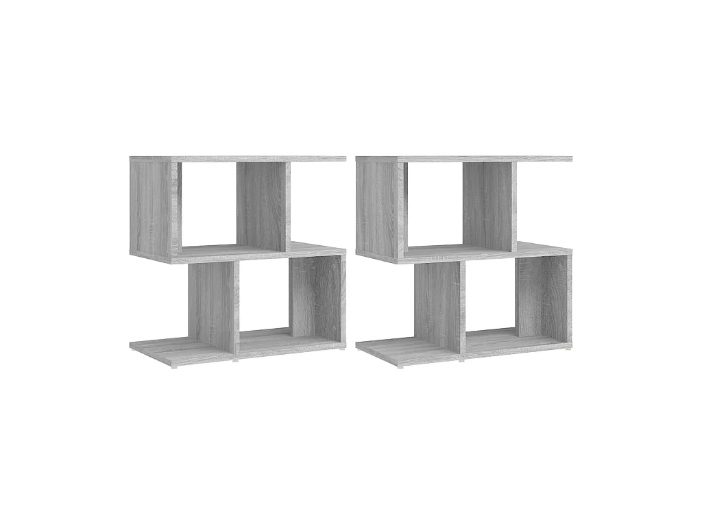 Table de chevet 2pcs Sonoma gris 50x30x51,5cm Bois d'ingénierie