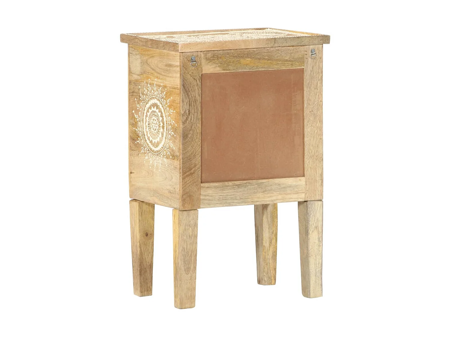 Comodino dipinto a mano 40x30x60 cm Legno di mango