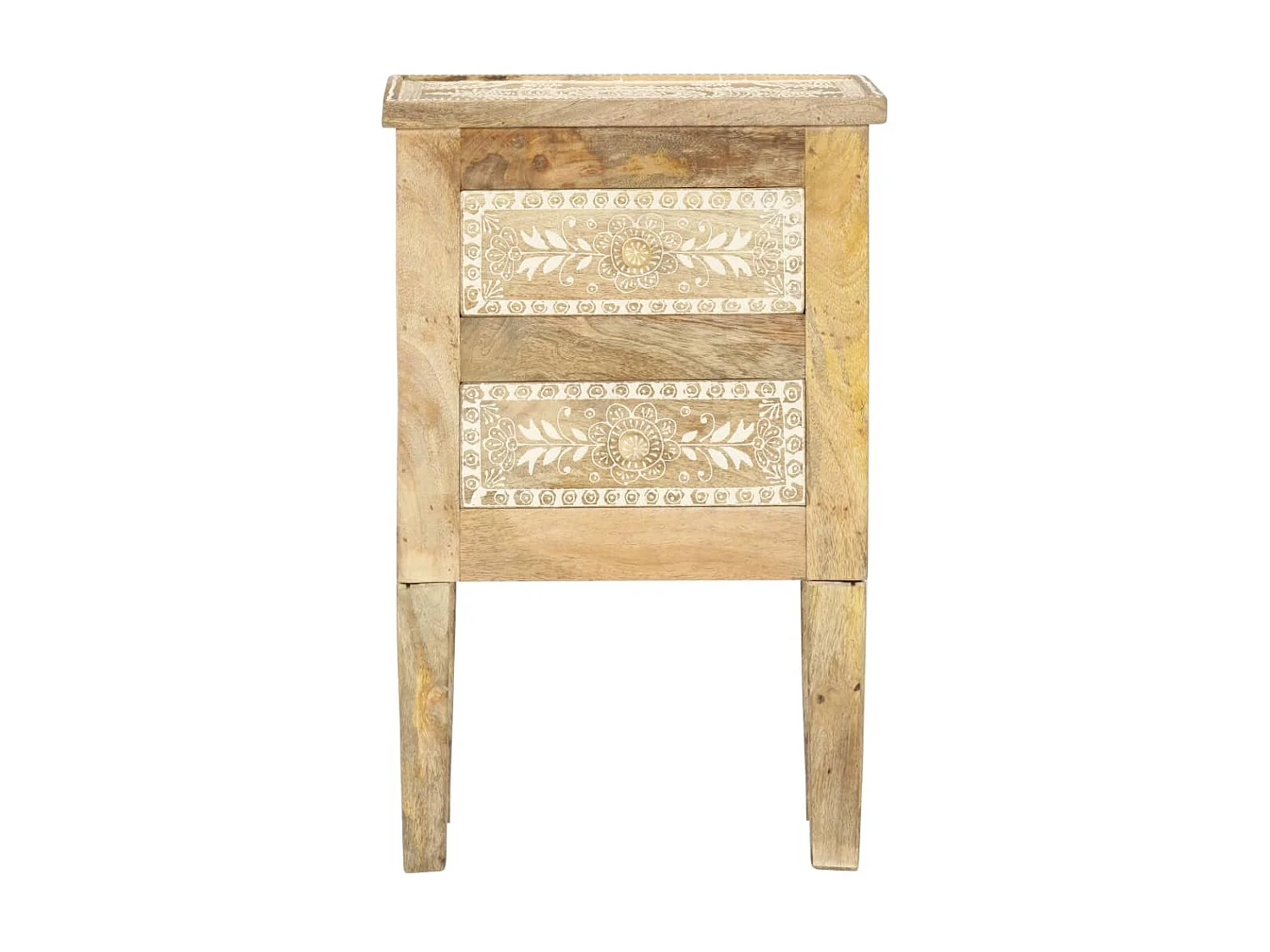 Comodino dipinto a mano 40x30x60 cm Legno di mango