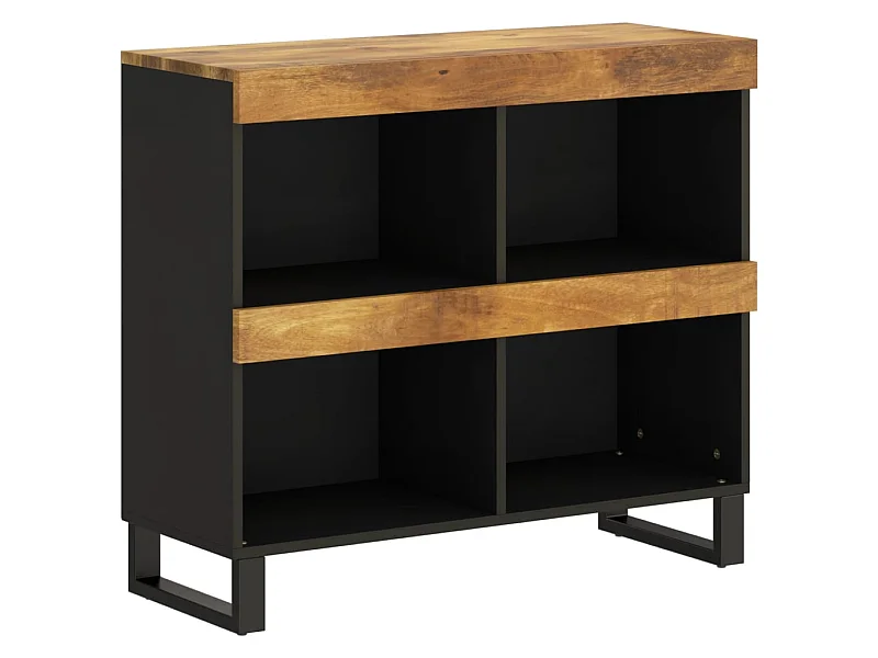 Mobile laterale 85x33x75 cm in legno massello di mango