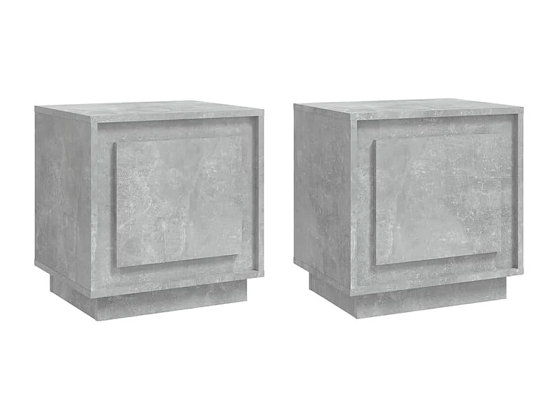 Tables de chevet 2 pcs gris béton 44x35x45 cm bois d'ingénierie