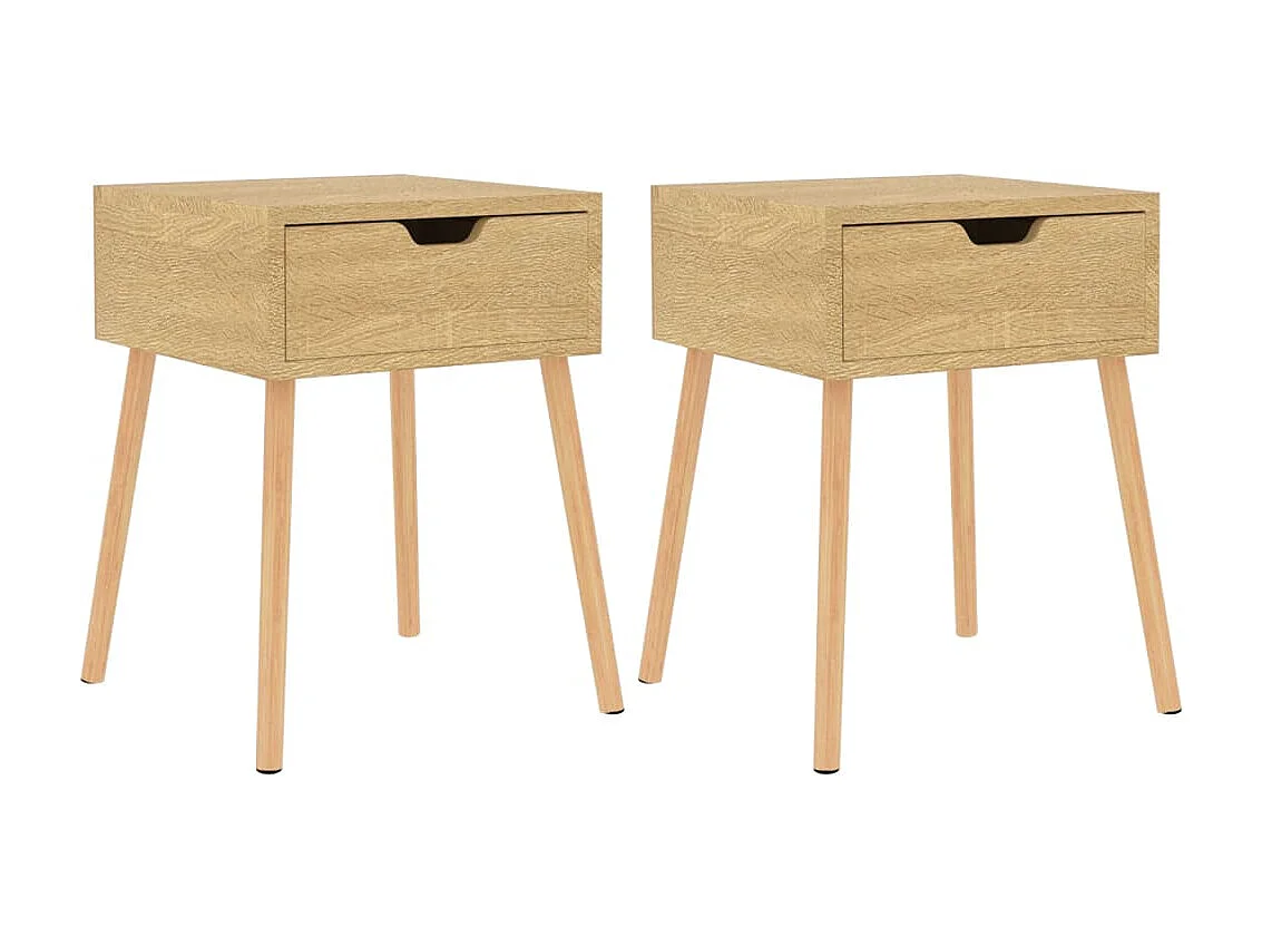 Tables de chevet 2 pcs Chêne sonoma 40x40x56 cm Aggloméré