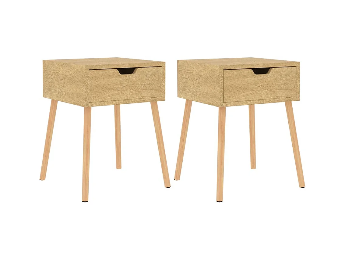 Nachtkastjes 2 stuks Sonoma eiken 40x40x56 cm Spaanplaat