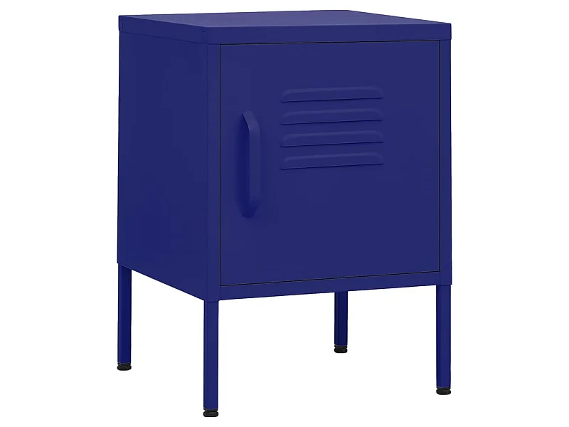 Table de chevet Bleu marine 35x35x51 cm Acier