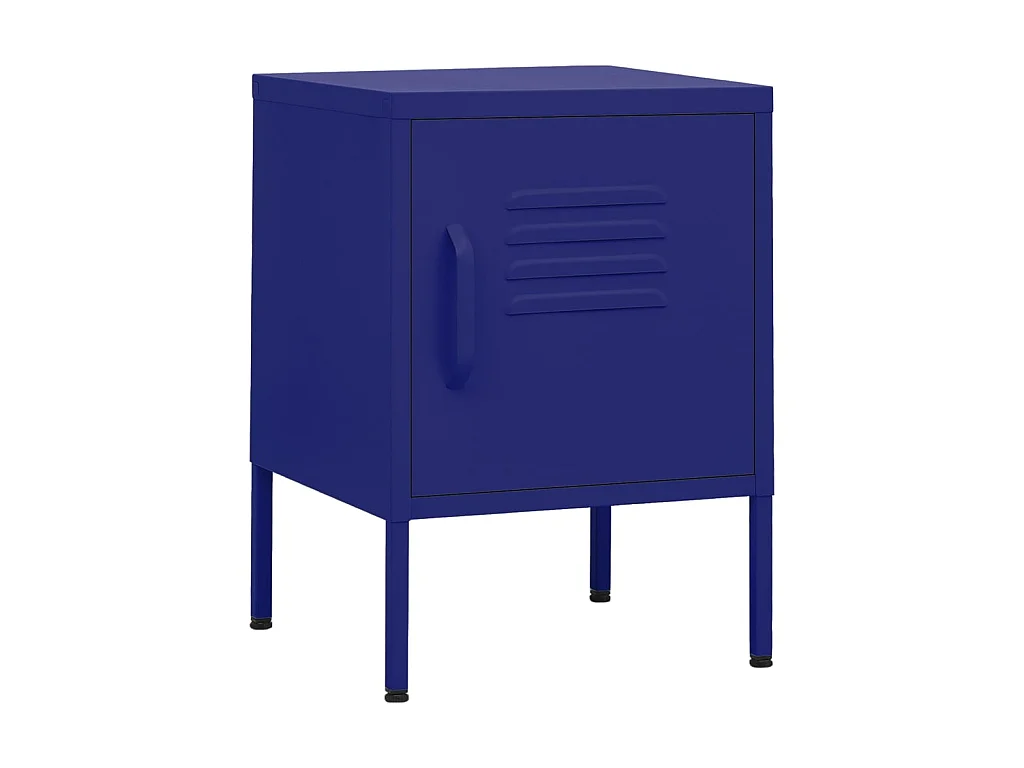 Table de chevet Bleu marine 35x35x51 cm Acier