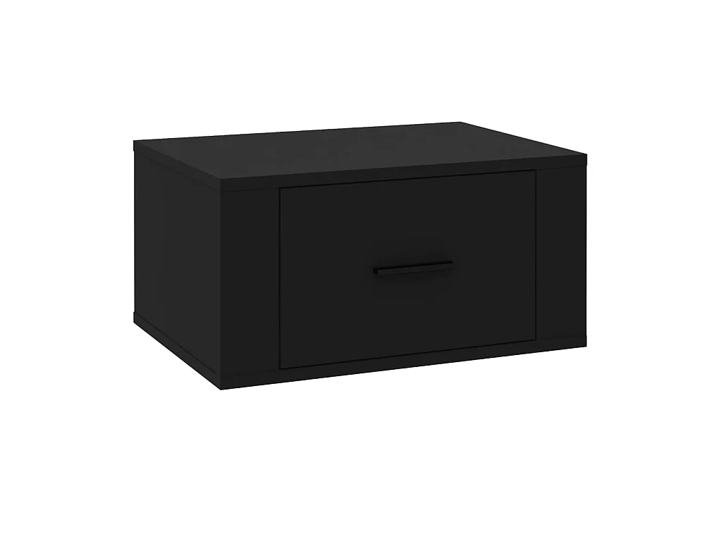 Table de chevet murale Noir 50x36x25 cm