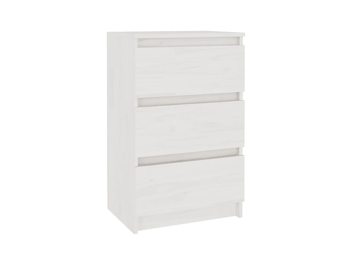 Table de chevet Blanc 40x29,5x64 cm Bois de pin solide