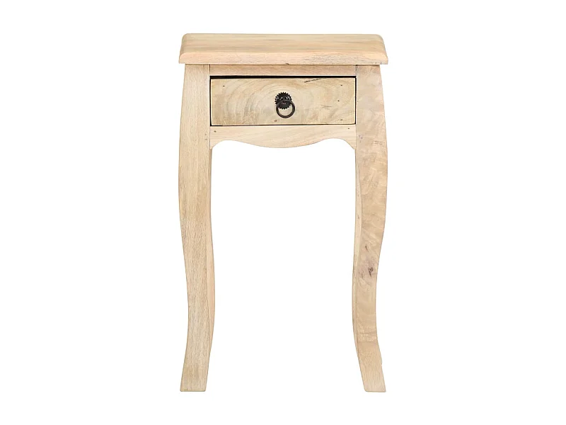 Mesita de noche 28x28x46 cm Madera maciza de mango