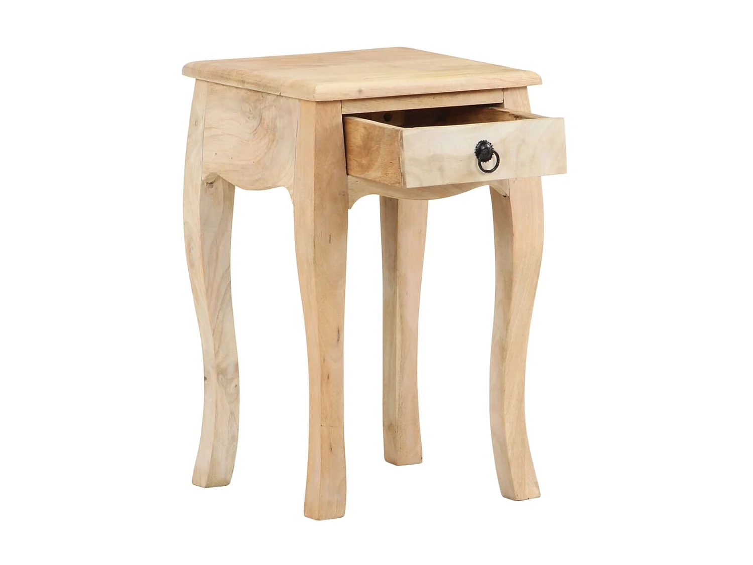 Mesa de cabeceira 28x28x46 cm Madeira maciça de mangueira